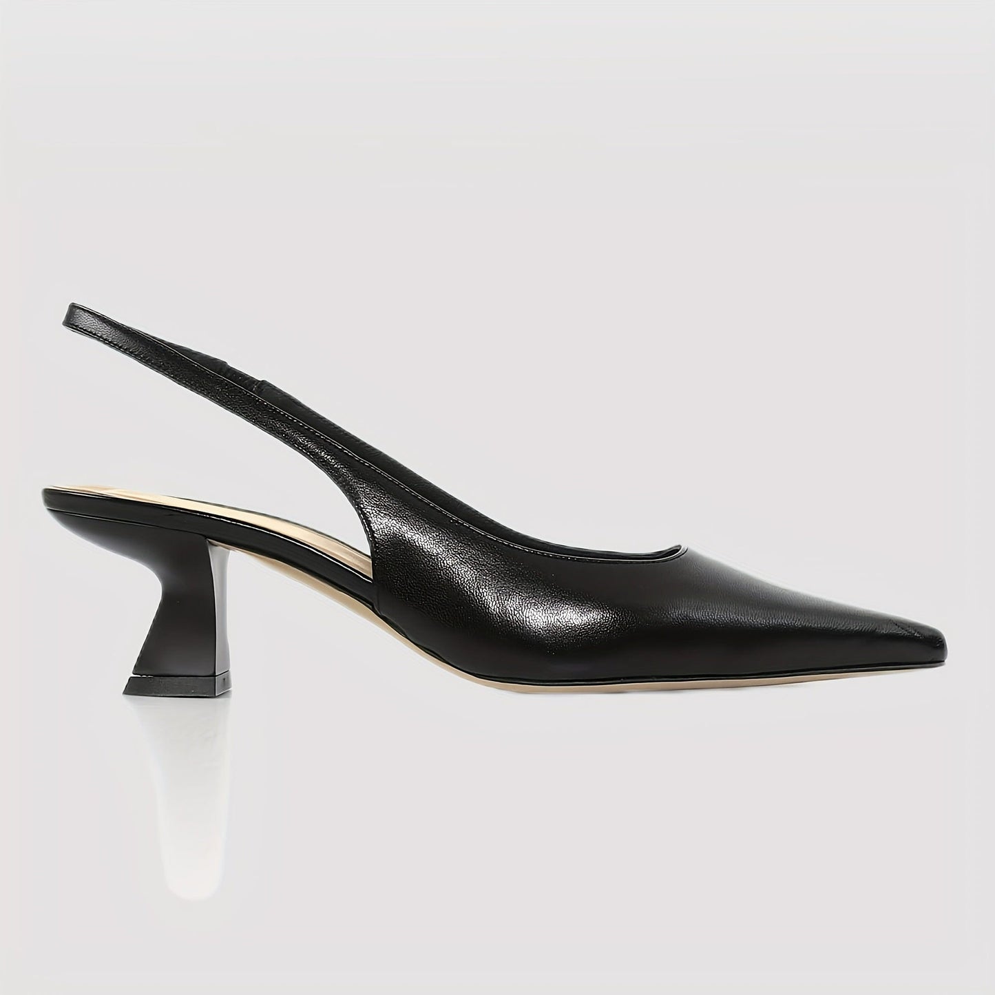 Women’s Kitten Heel Slingback Pumps – Pointed Toe Low Heel Dress Shoes Shoes The Nichole Collection