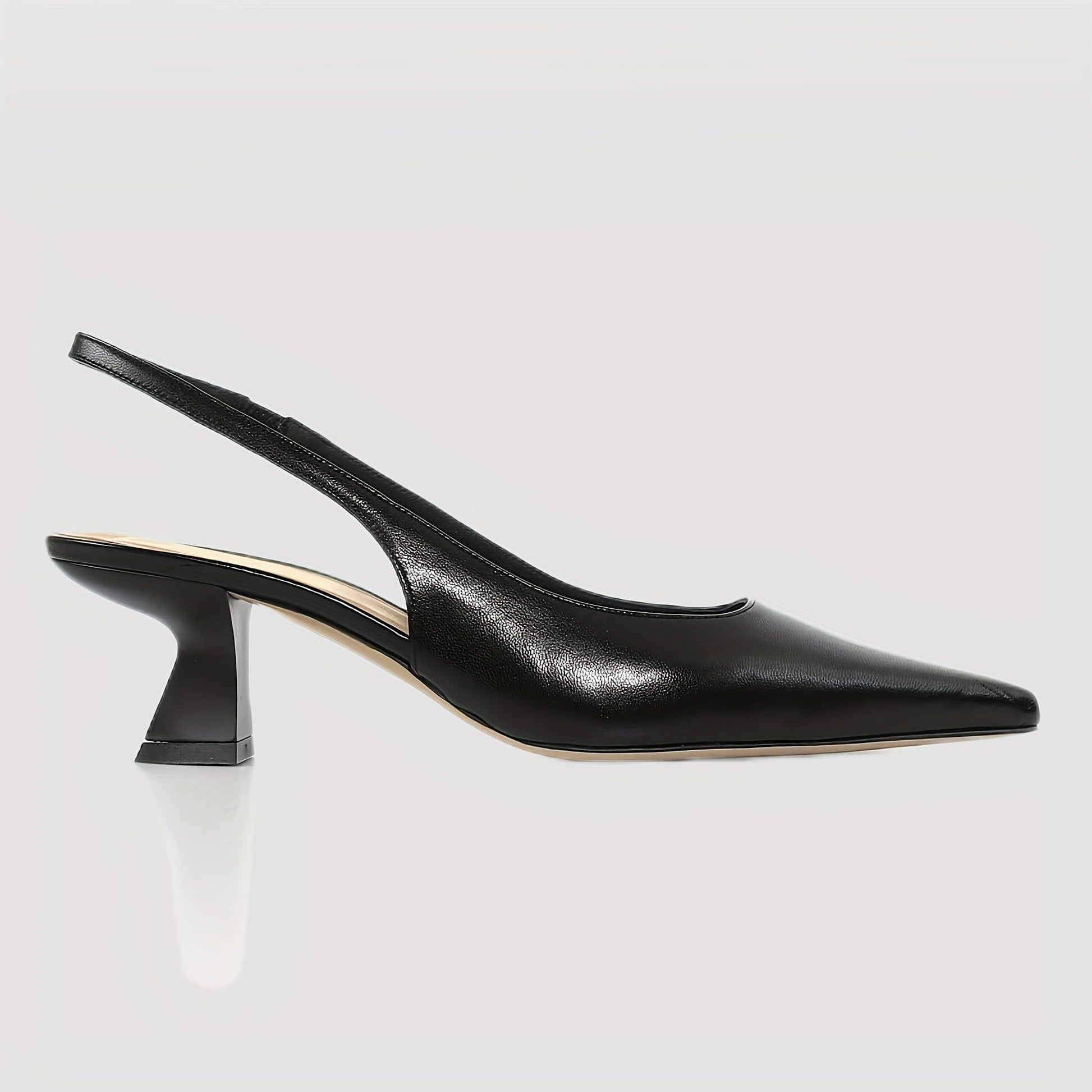 Women’s Kitten Heel Slingback Pumps – Pointed Toe Low Heel Dress Shoes Shoes The Nichole Collection