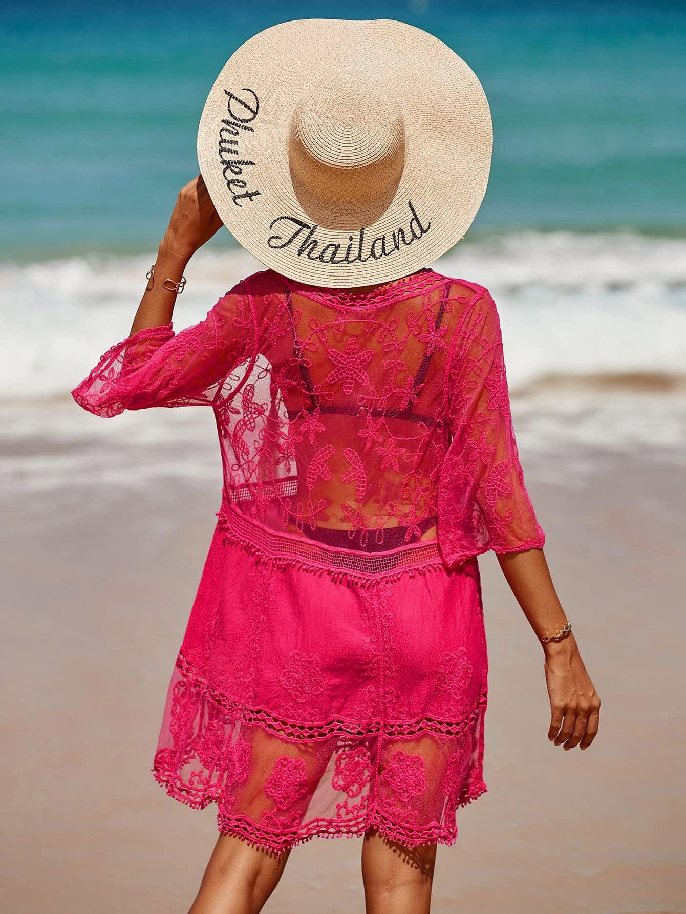 Women's Lace Bathing Suit Cover Up V-Neck The Nichole Collection