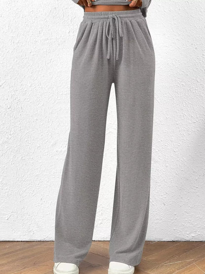 Women’s Long Sleeve Top & Wide Leg Pants Set Women's Sets The Nichole Collection