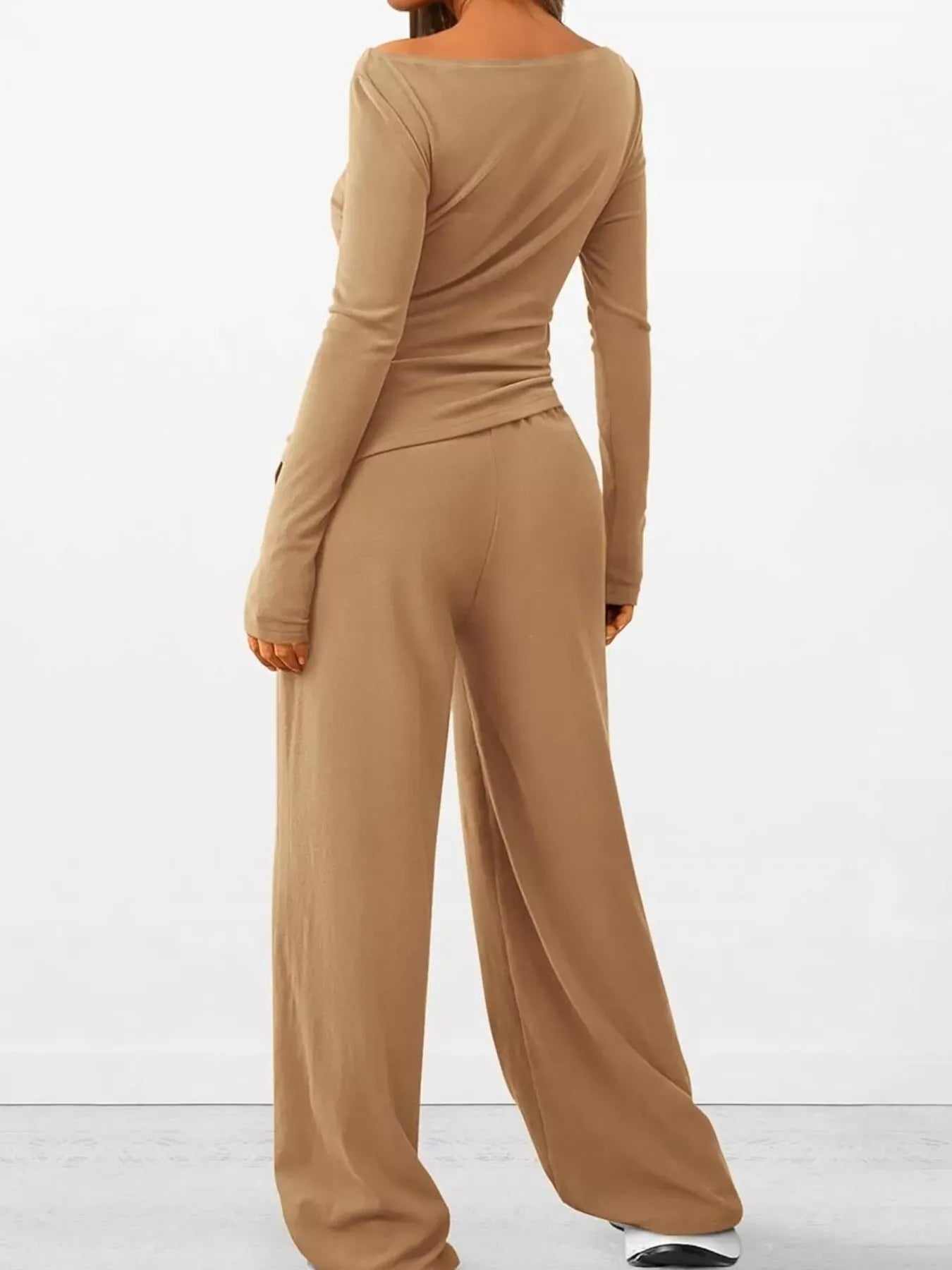 Women’s Long Sleeve Top & Wide Leg Pants Set Women's Sets The Nichole Collection