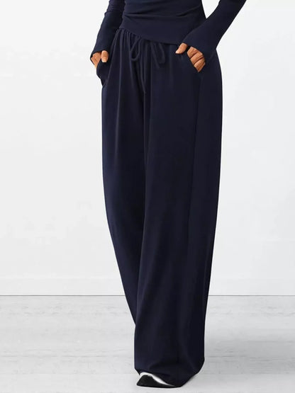 Women’s Long Sleeve Top & Wide Leg Pants Set Women's Sets The Nichole Collection