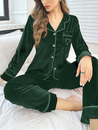 Women’s Luxe Fleece Loungewear Set with Heart Pocket Loungewear The Nichole Collection