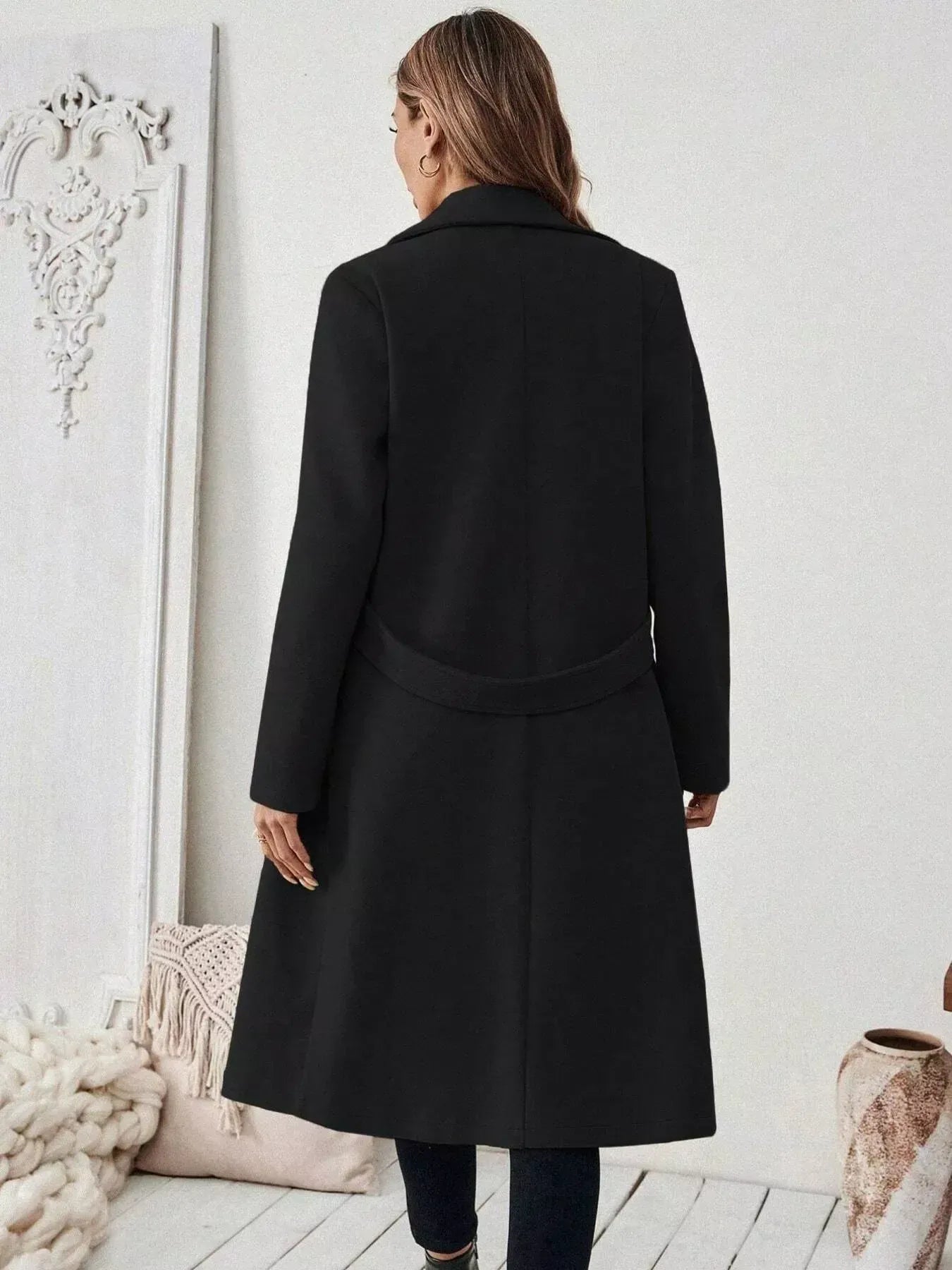 Women’s One-Button Wool Blend Overcoat – Tailored Winter Coat Coats The Nichole Collection