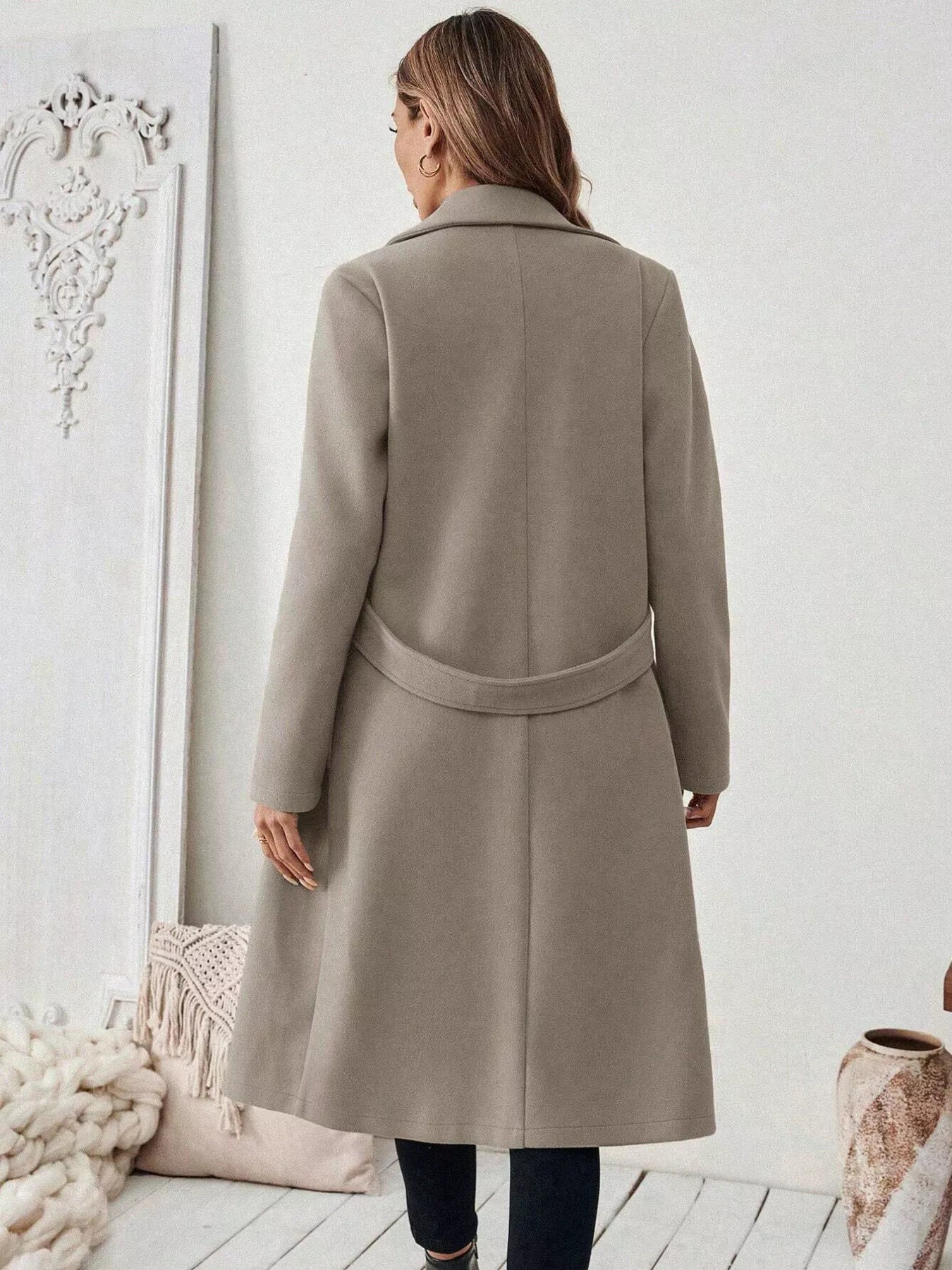 Women’s One-Button Wool Blend Overcoat – Tailored Winter Coat Coats The Nichole Collection