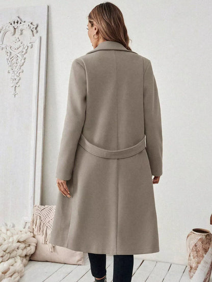 Women’s One-Button Wool Blend Overcoat – Tailored Winter Coat Coats The Nichole Collection