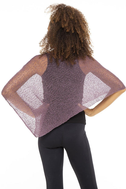 Women's Sheer Poncho Shrug Bolero, Lightweight Summer Shrug Pullover Sweater The Nichole Collection