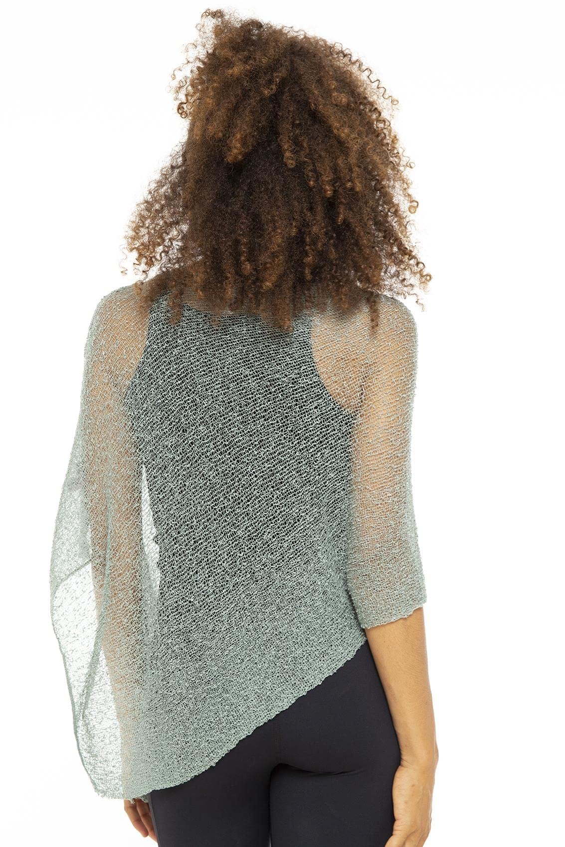 Women's Sheer Poncho Shrug Bolero, Lightweight Summer Shrug Pullover Sweater The Nichole Collection