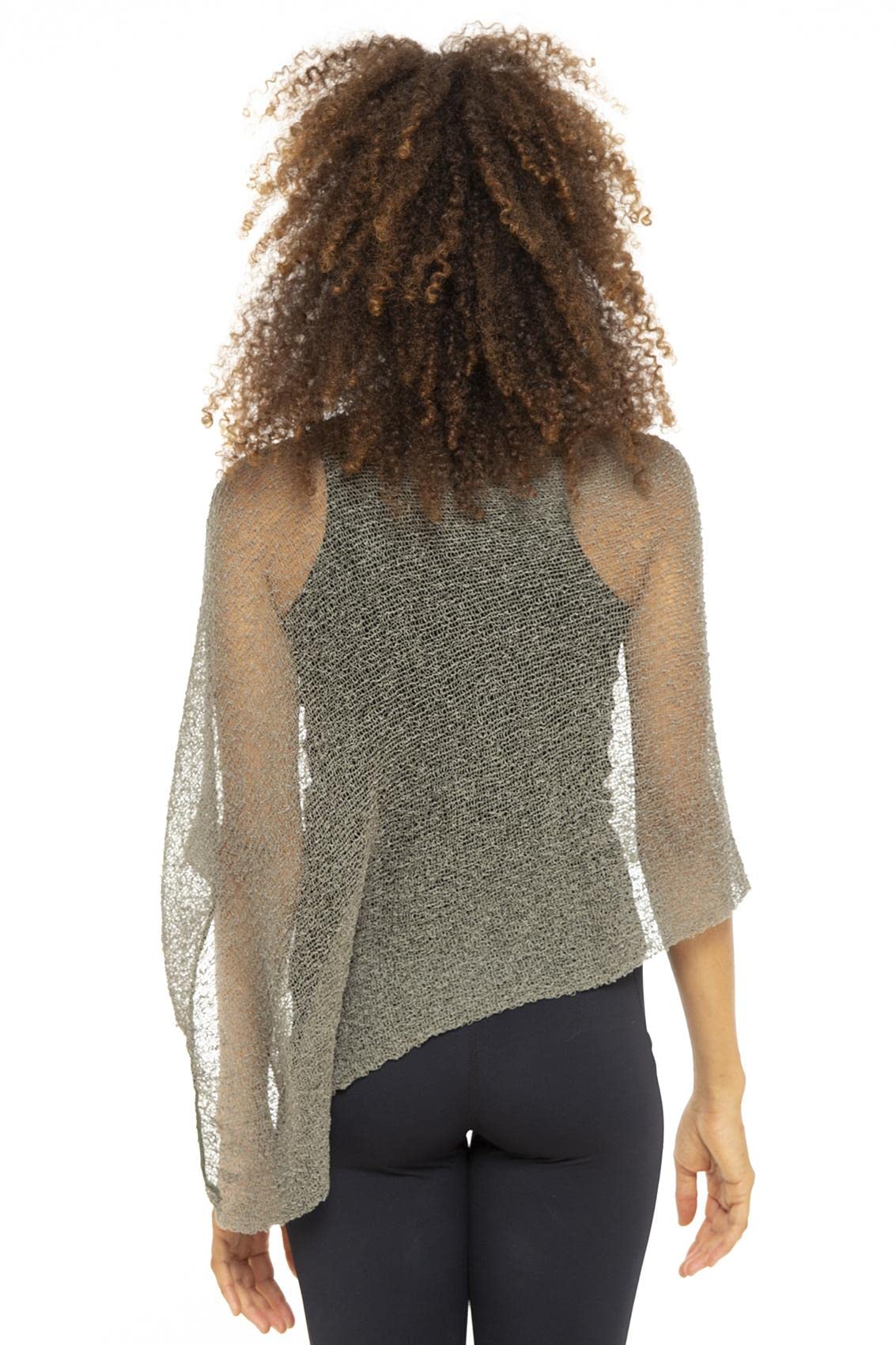 Women's Sheer Poncho Shrug Bolero, Lightweight Summer Shrug Pullover Sweater The Nichole Collection
