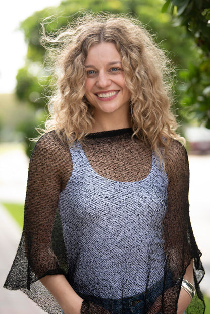 Women's Sheer Poncho Shrug Bolero, Lightweight Summer Shrug Pullover Sweater The Nichole Collection