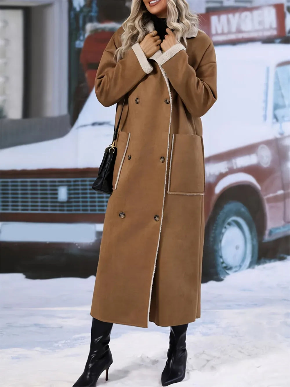 Women’s Sherpa Longline Coat – Cozy Winter Outerwear The Nichole Collection