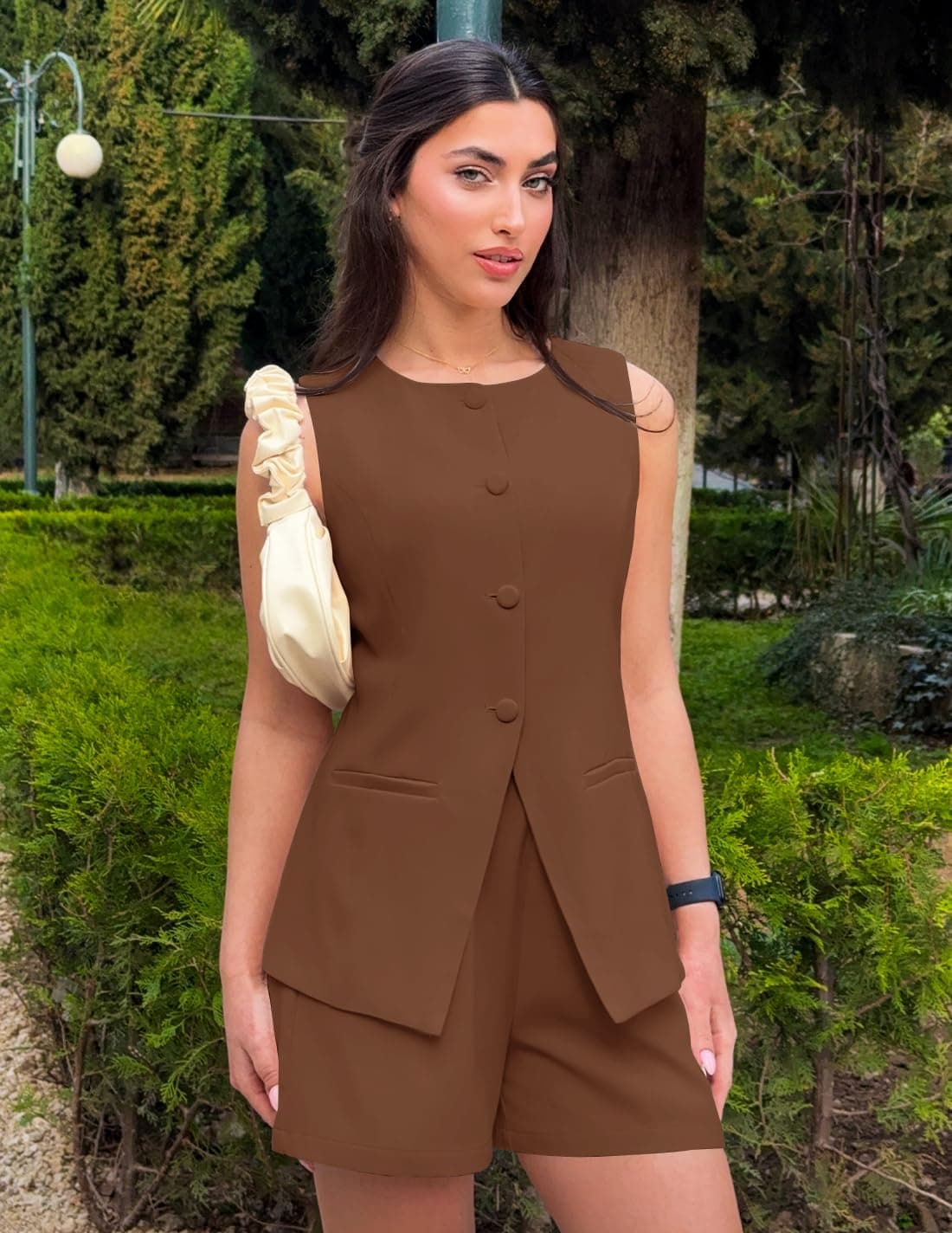 Women's Sleeveless Vest & High Waist Shorts Set Women's Sets The Nichole Collection