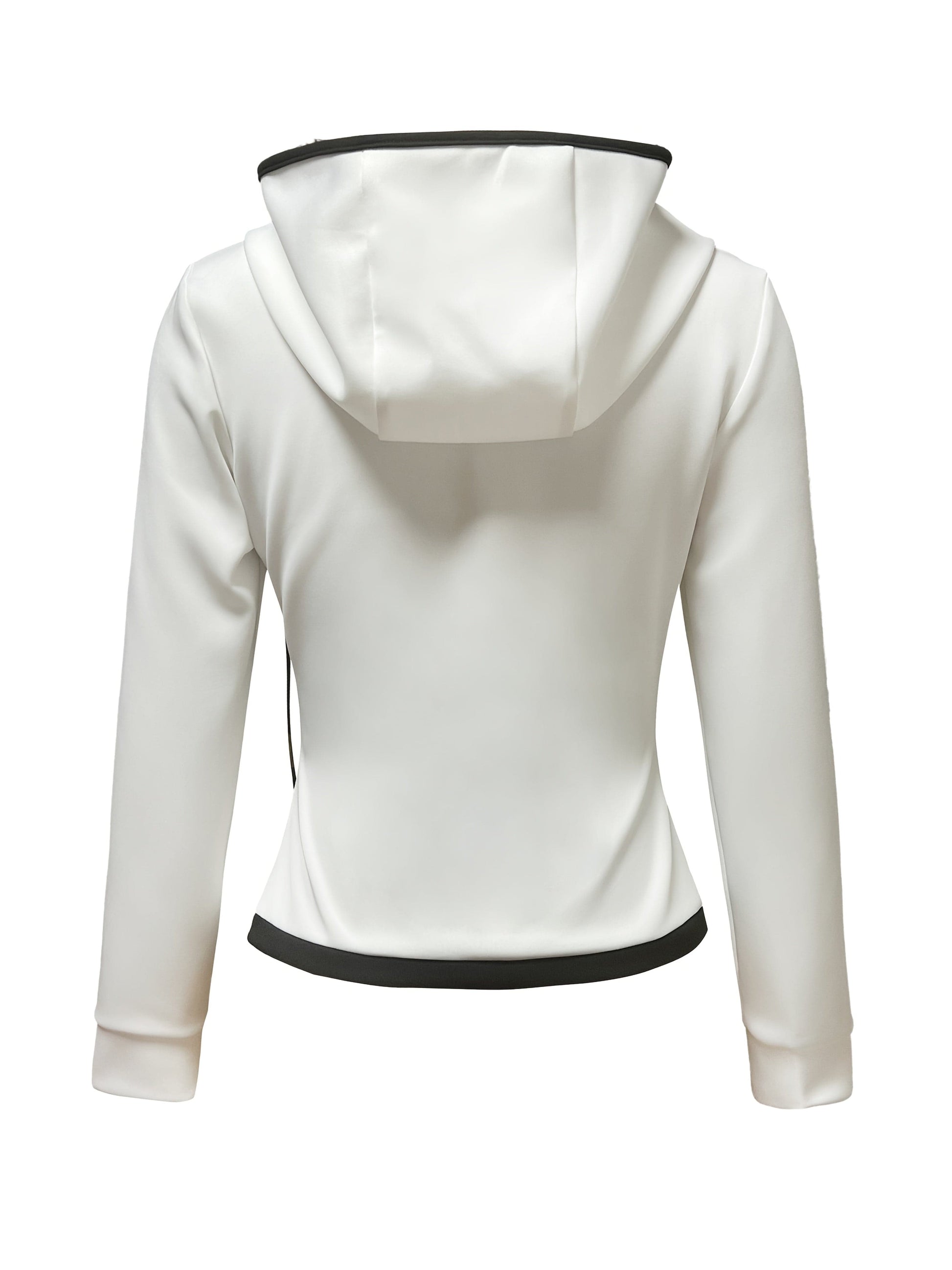 Women’s Slim-Fit Color-Block Hoodie Jacket with Gold Zipper Tracksuit The Nichole Collection