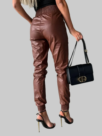 Women’s Smocked High-Waist Wide-Leg Pants with Pockets – Effortless Everyday Elegance Dress Pants The Nichole Collection