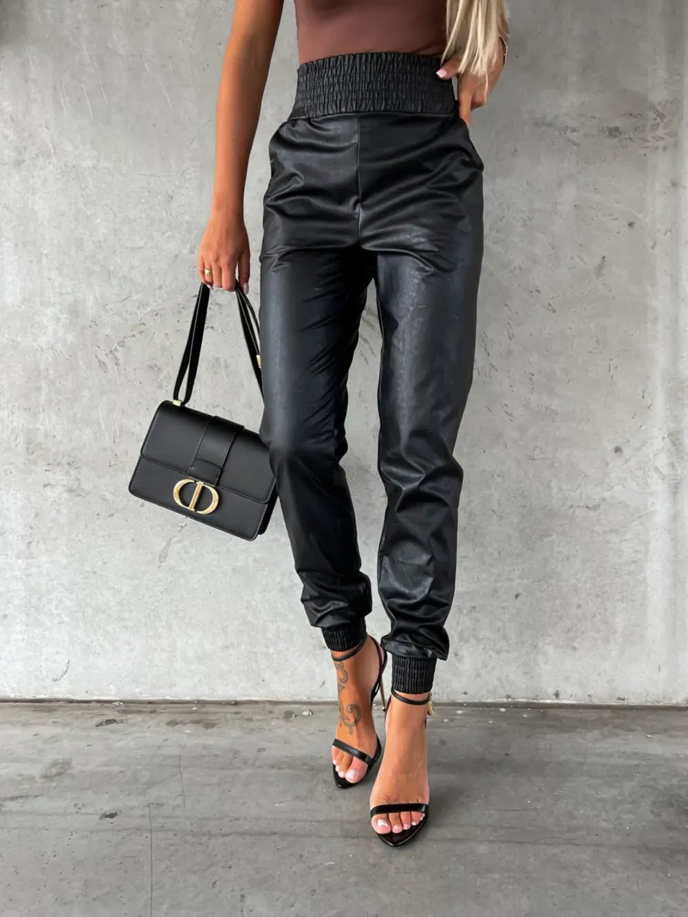 Women’s Smocked High-Waist Wide-Leg Pants with Pockets – Effortless Everyday Elegance Dress Pants The Nichole Collection