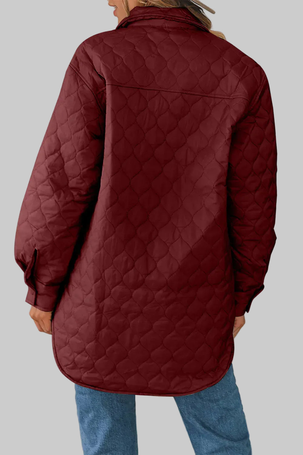 Women’s Snap-Down Puffed Sleeve Collared Winter Coat The Nichole Collection