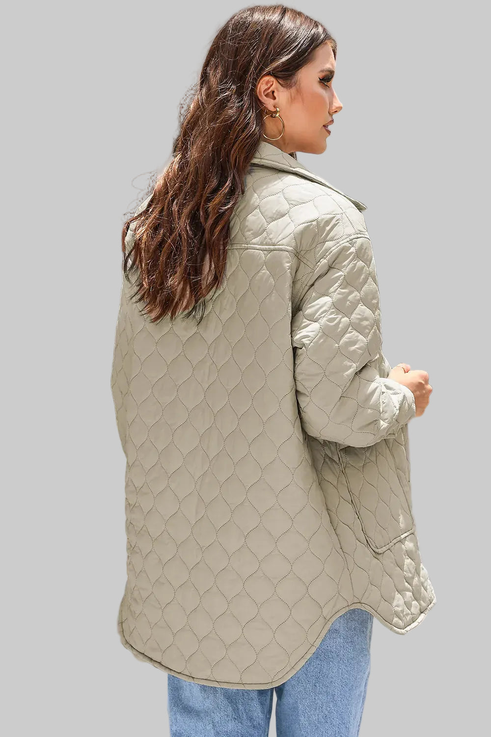 Women’s Snap-Down Puffed Sleeve Collared Winter Coat The Nichole Collection