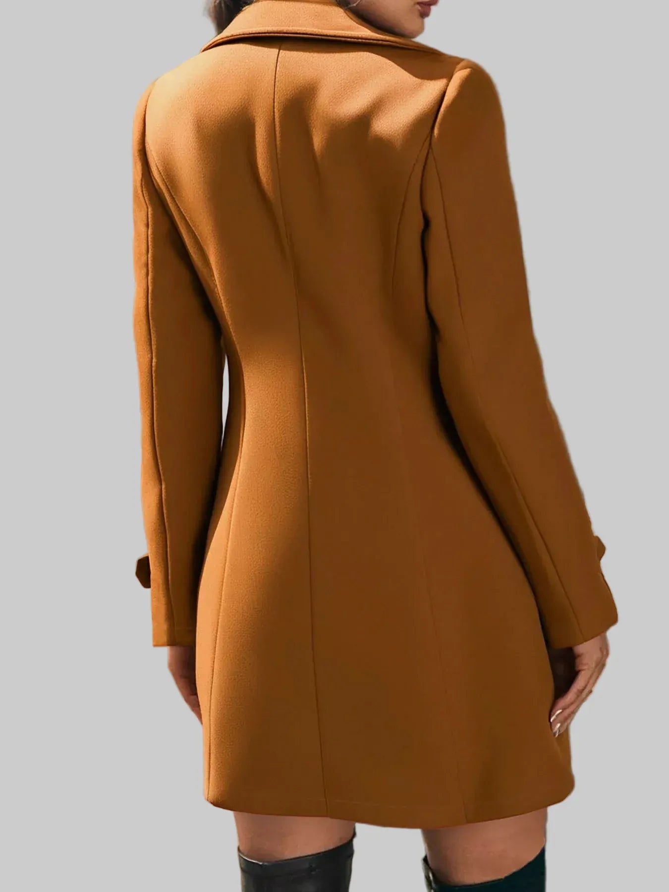 Women’s Tailored Double-Breasted Wool Blend Overcoat Coats The Nichole Collection