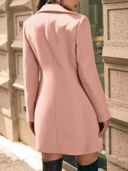 Women’s Tailored Double-Breasted Wool Blend Overcoat Coats The Nichole Collection