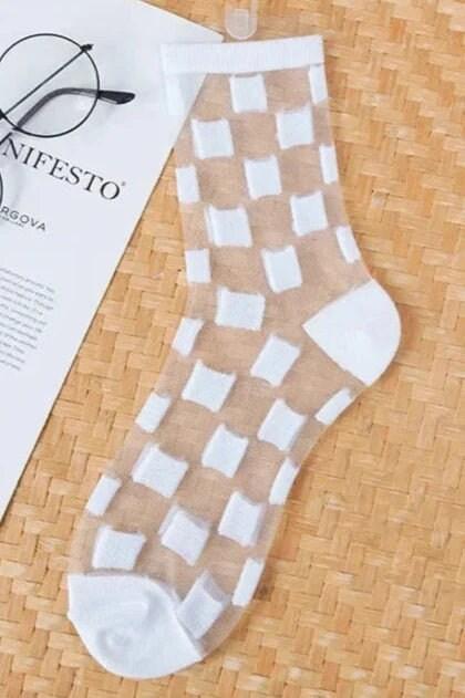 Women's Transparent Mesh Fishnet Short Socks 3 The Nichole Collection