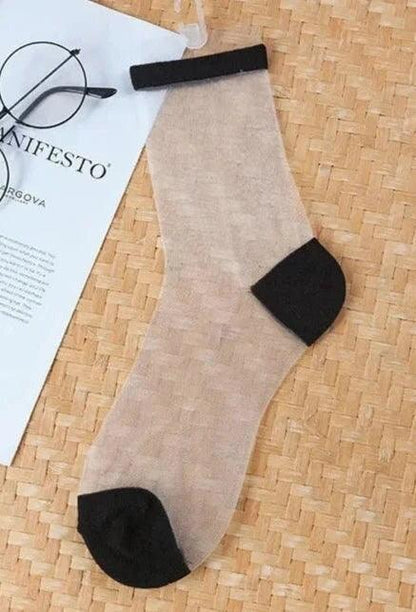 Women's Transparent Mesh Fishnet Short Socks 2 The Nichole Collection