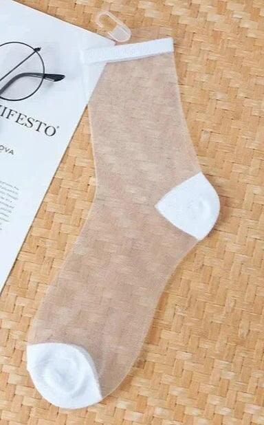 Women's Transparent Mesh Fishnet Short Socks 19 The Nichole Collection