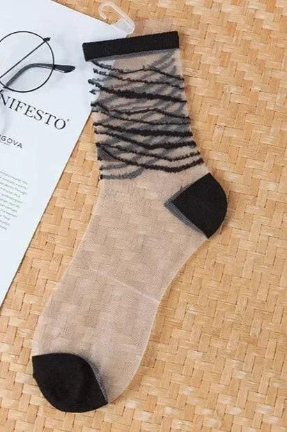 Women's Transparent Mesh Fishnet Short Socks 18 The Nichole Collection