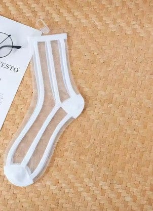 Women's Transparent Mesh Fishnet Short Socks 9 The Nichole Collection
