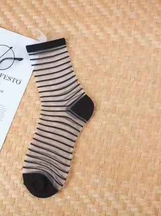 Women's Transparent Mesh Fishnet Short Socks The Nichole Collection