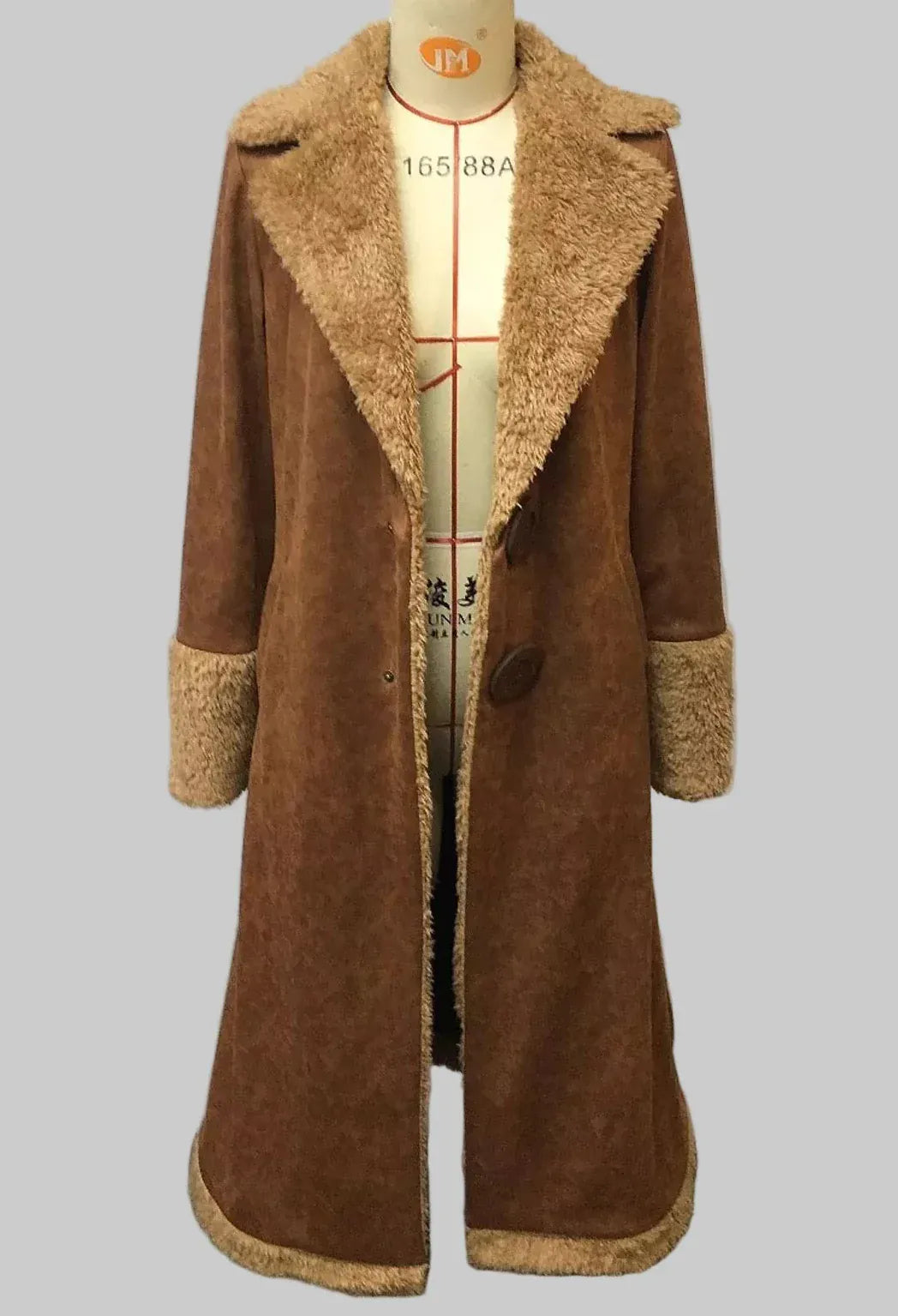 Women’s Vintage Faux Fur Trim Longline Coat – Rustic Winter Outerwear The Nichole Collection