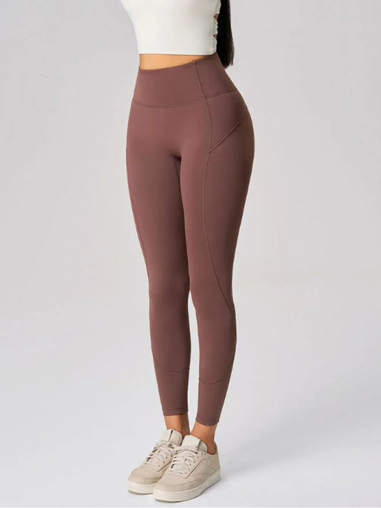 Women’s Winter High Waist Active Leggings Dark Brown / 4 The Nichole Collection