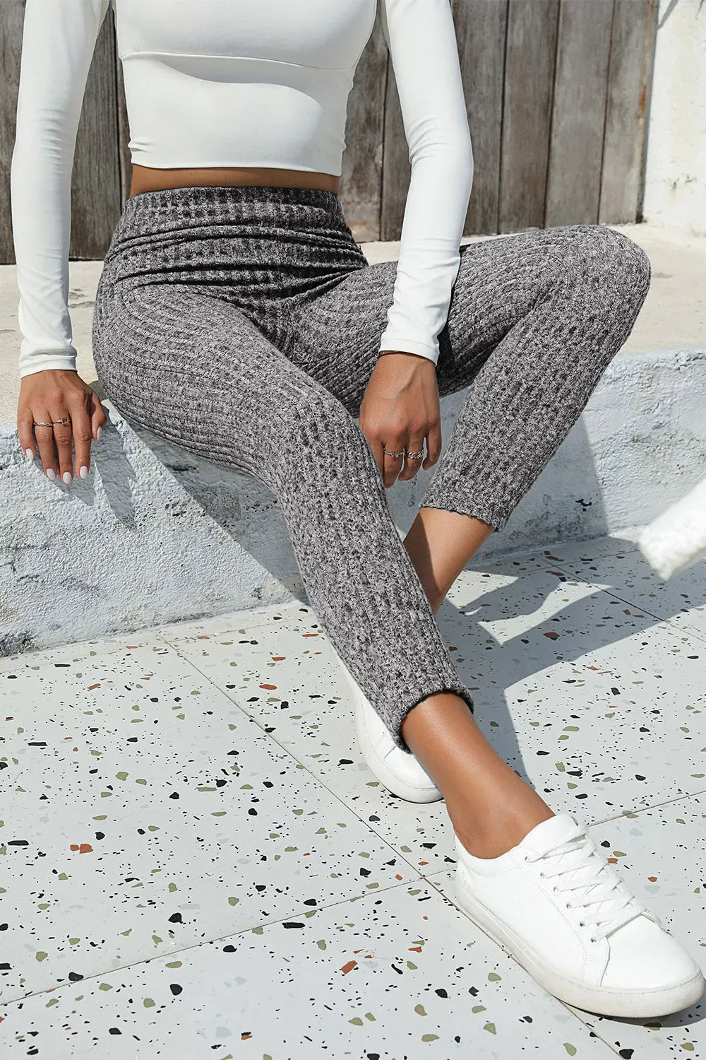 Women’s Winter High Waist Active Ribbed Leggings The Nichole Collection