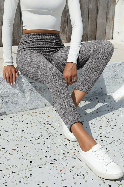 Women’s Winter High Waist Active Ribbed Leggings The Nichole Collection
