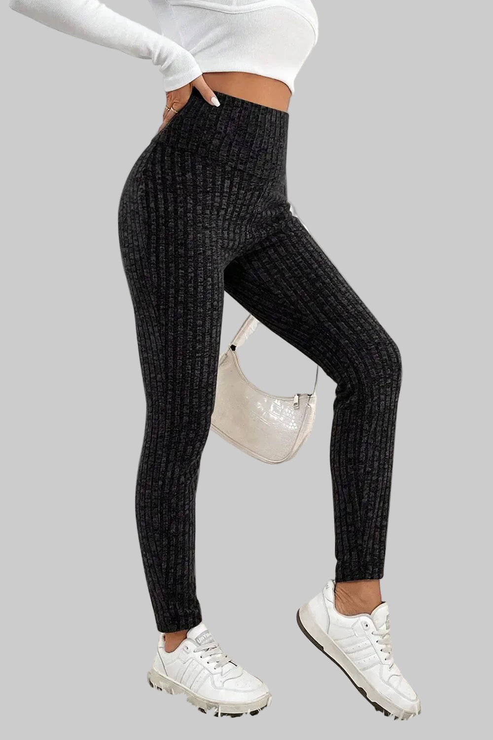 Women’s Winter High Waist Active Ribbed Leggings The Nichole Collection