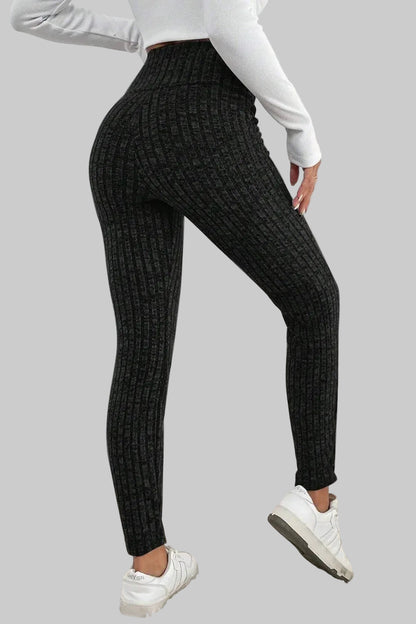 Women’s Winter High Waist Active Ribbed Leggings The Nichole Collection