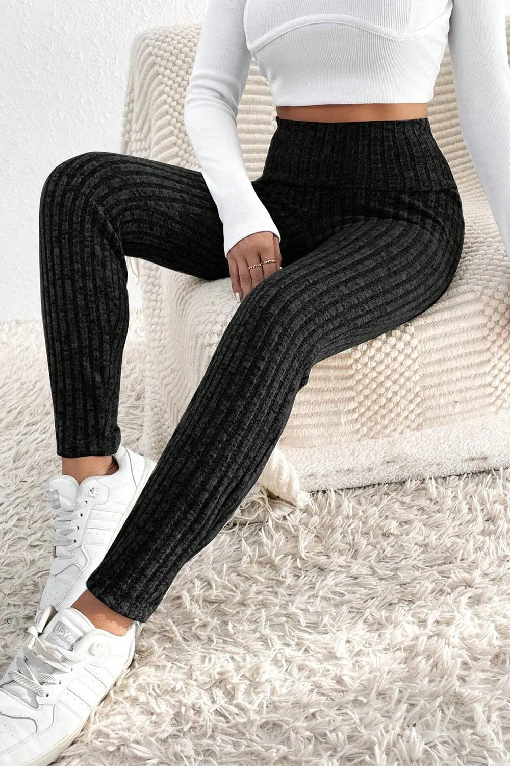 Women’s Winter High Waist Active Ribbed Leggings The Nichole Collection