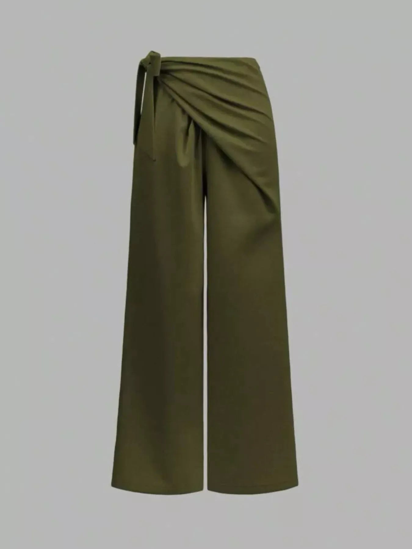 Women’s Wrap-Waist Wide-Leg Pants – Effortless Sophistication Anywhere Dress Pants The Nichole Collection