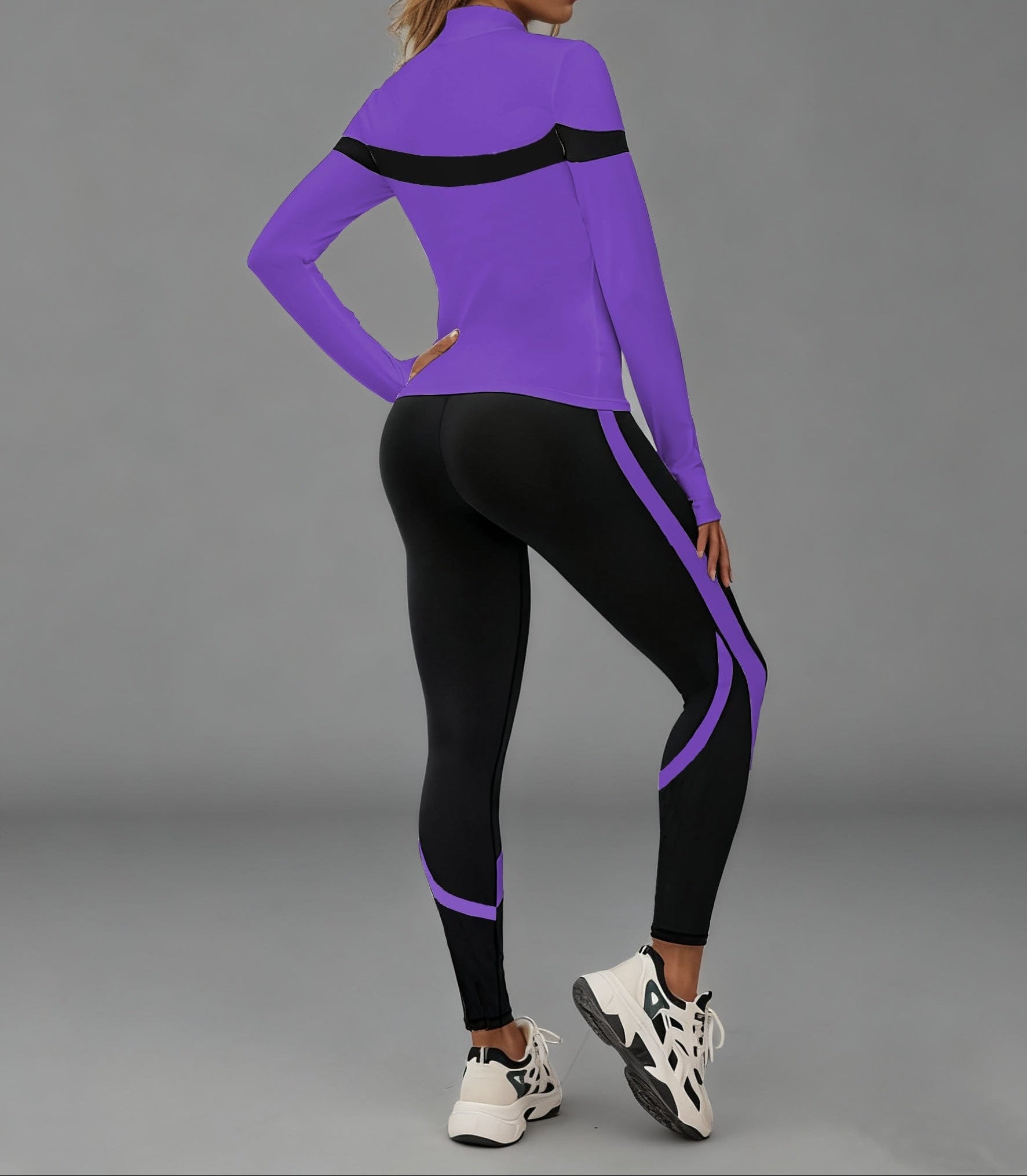 Women’s Zip-Up Sports Jacket & Leggings Set Tracksuit The Nichole Collection