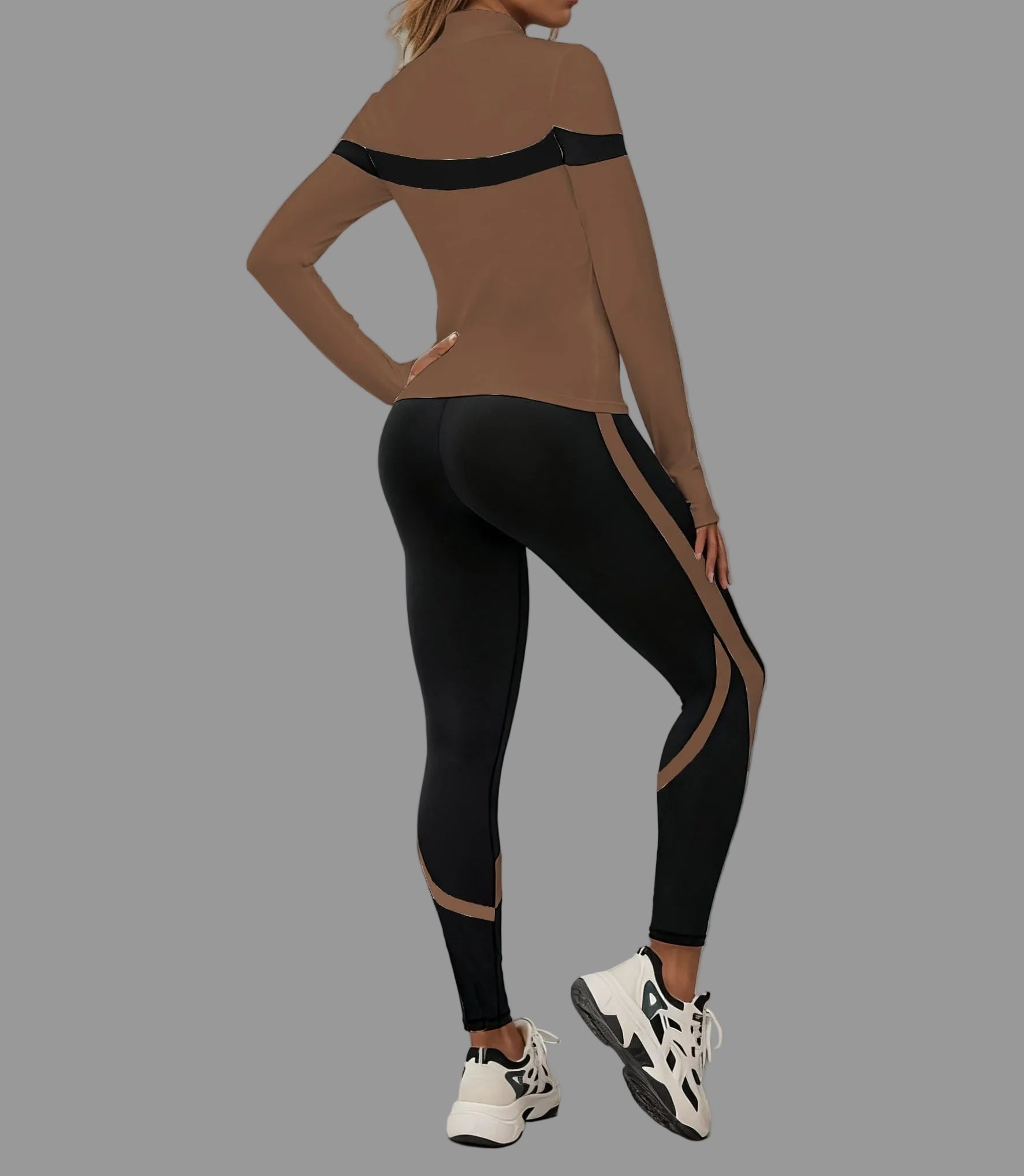 Women’s Zip-Up Sports Jacket & Leggings Set Tracksuit The Nichole Collection