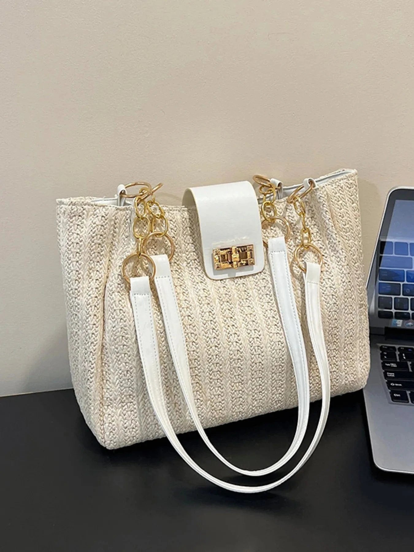 Woven Straw Shoulder Bag The Nichole Collection