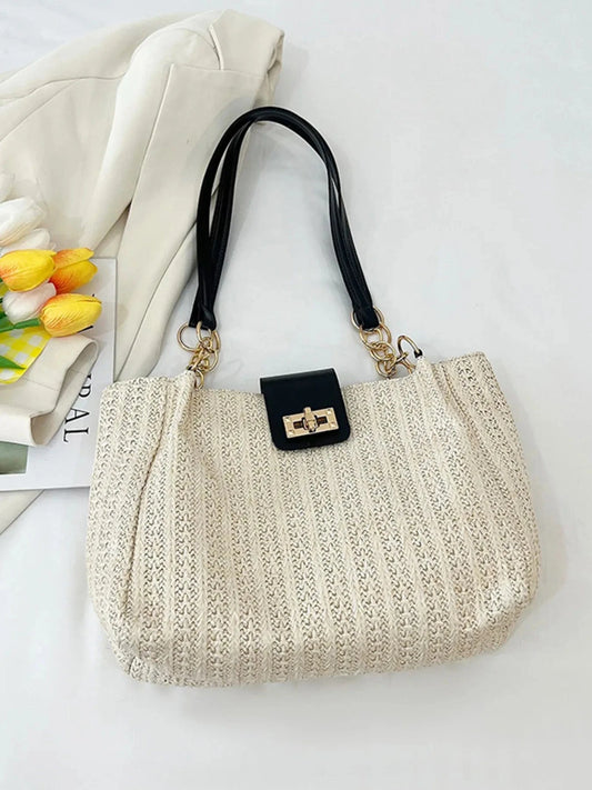 Woven Straw Shoulder Bag The Nichole Collection