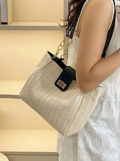 Woven Straw Shoulder Bag The Nichole Collection