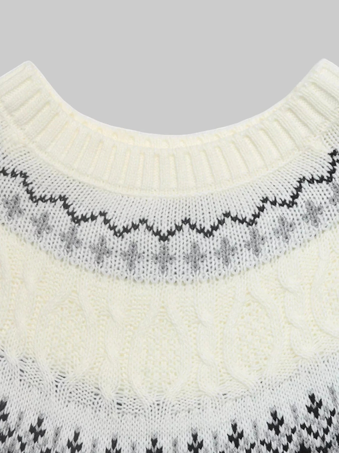 Yolk Pattern Crew Neck Sweater – Cozy Fall Knit Sweaters The Nichole Collection
