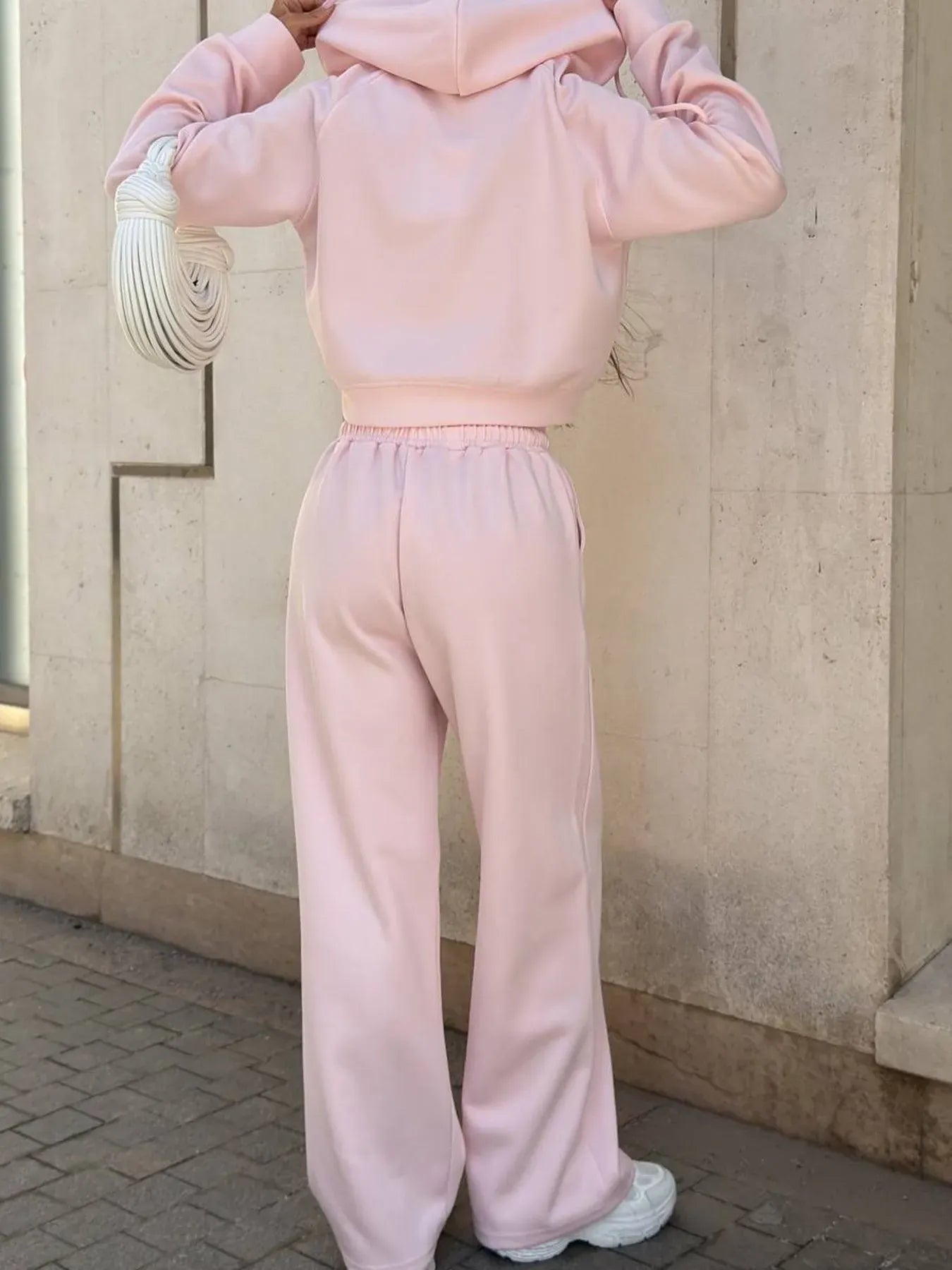 Zip Up Drawstring Hoodie and Pants Set Women's Sets The Nichole Collection