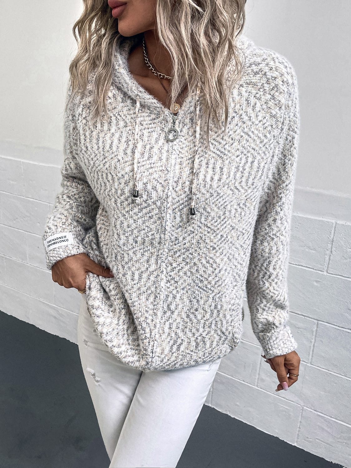 Zip-Up Hooded Sweater The Nichole Collection - Official Site