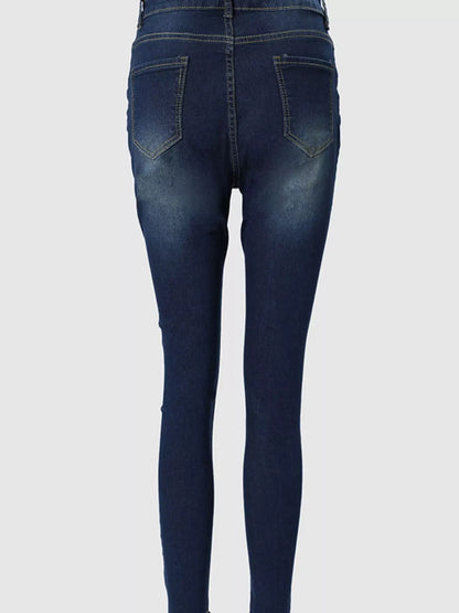 Zipper Front Skinny Jeans The Nichole Collection