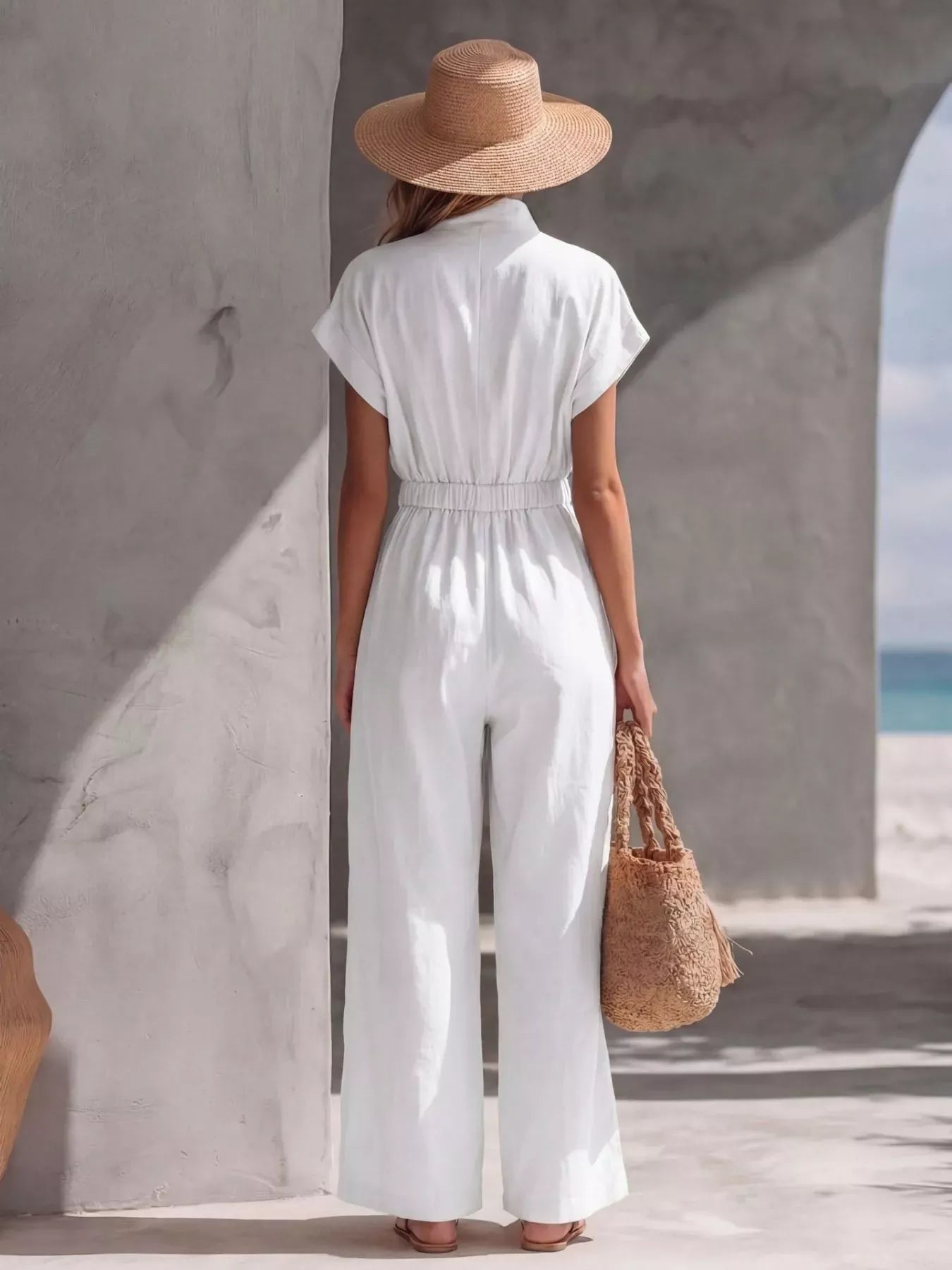 Zipper Front Wide Leg Jumpsuit The Nichole Collection - Official Site