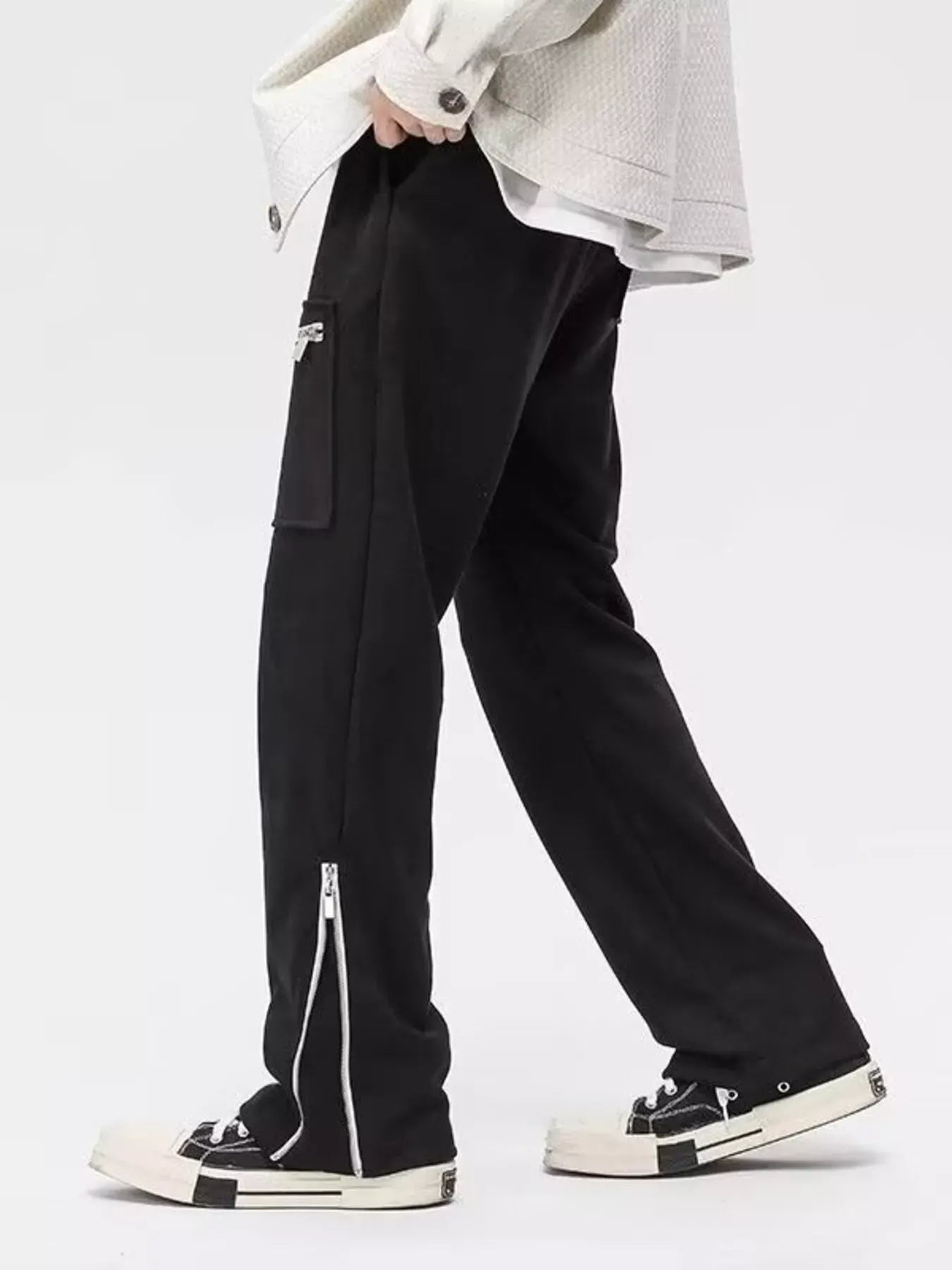 Zipper Pocket Relaxed Fit Pants | The Nichole Collection